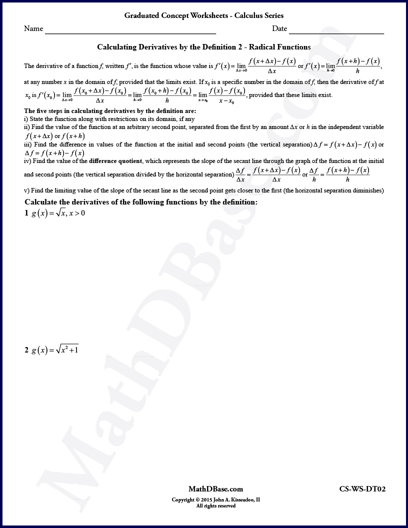 Derivatives by Definition 2 thumbnail